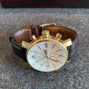Fossil Chronograph Brown Leather Watch